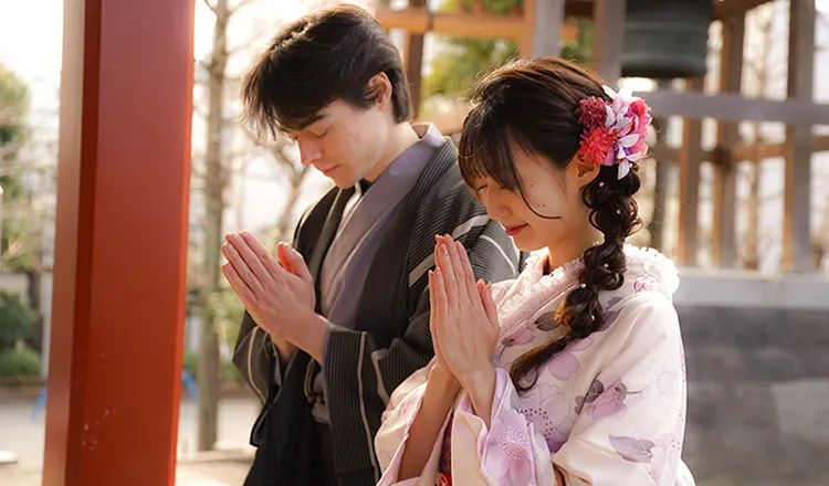wearing Kimono at Asakusa