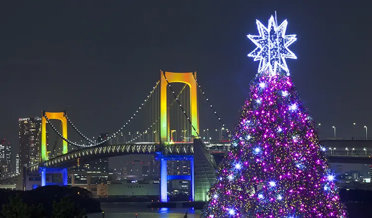 Odaiba and Rainbow bridge