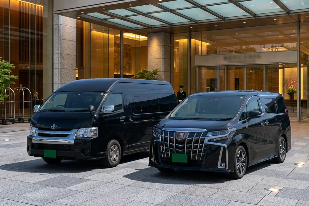 Toyota Hiace and Toyota Alphard are great for Tokyo hotels to or from Disney Resort