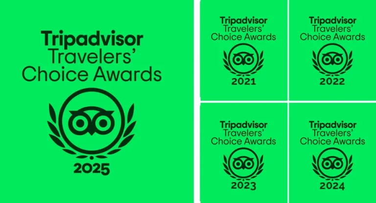 we have been awarded the TripAdvisor Traveler's Choice Awards 